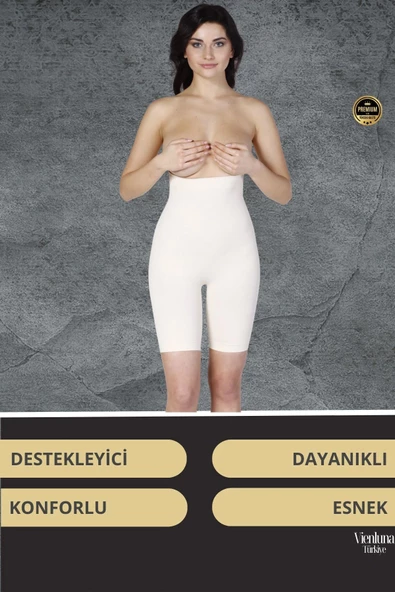 Yüksek Bel Destekli İz Göstermeyen Kaymaz Toparlayıcı İnceltici Popo Dikleştirici  Push-Up Korse - 4