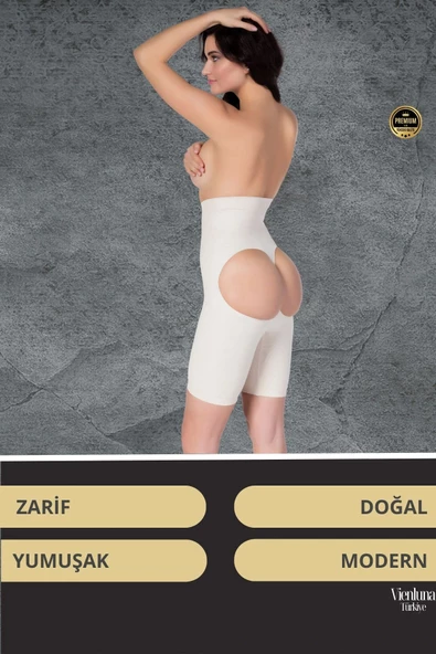 Görünmez Destek Kaymaz Silikonlu Yüksek Bel Kalça Şekillendirici Toparlayıcı Popo Dikleştirici Korse - 5