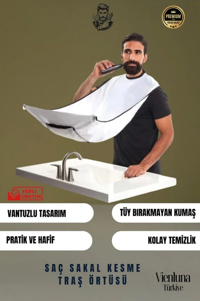 Özel Üretim Kolay Kullanım Aynaya Yapıştırma Aparatlı Vakumlu Evde Saç Sakal Kesme Tıraş Örtüsü ürün görseli 1