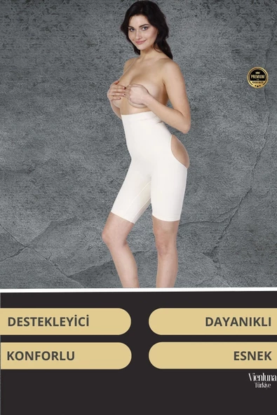 Görünmez Destek Kaymaz Silikonlu Yüksek Bel Kalça Şekillendirici Toparlayıcı Popo Dikleştirici Korse - 4