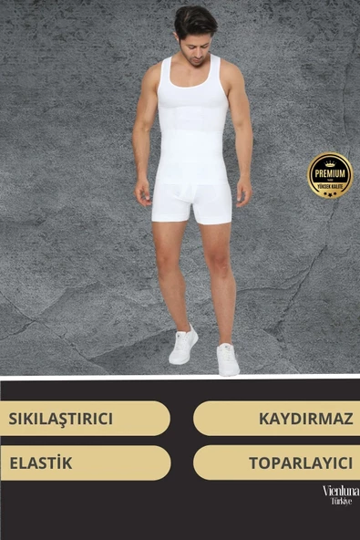 Deluxe Seri Sıkılaştırıcı Toparlayıcı Basen Bel İnceltici Göbek Düzleştirici Erkek Duble Boxer Korse - 7