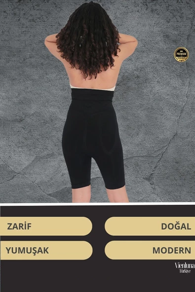 Yüksek Bel Destekli İz Göstermeyen Kaymaz Toparlayıcı İnceltici Popo Dikleştirici  Push-Up Korse - 5