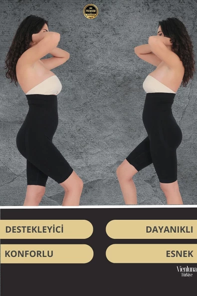 Yüksek Bel Destekli İz Göstermeyen Kaymaz Toparlayıcı İnceltici Popo Dikleştirici  Push-Up Korse - 4