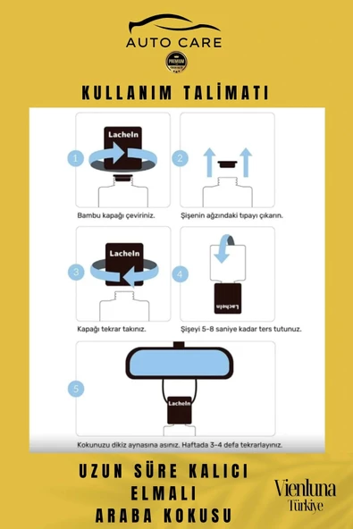 Özel Üretim Uzun Süreli Kalıcı Hava Ferahlatıcı Dikiz Aynası Askılı 8ml Araç Içi Elmalı Oto Kokusu - 6