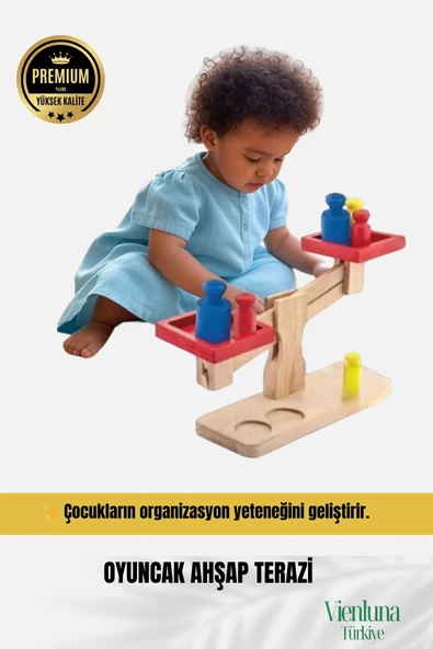Algı Arttırıcı Kavrama Zeka Organizasyon Yeteneği Geliştirici Eğitici Ahşap Terazi Oyuncak - 3