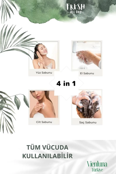 Özel Üretim El Yapımı %100 Vücut Saç Lüks Doğal Ferah Kokulu Cilt Dostu Aloe Vera Sabunu 5 Adet - 5