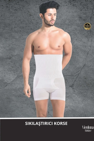 Deluxe Seri Sıkılaştırıcı Toparlayıcı Basen Bel İnceltici Göbek Düzleştirici Erkek Duble Boxer Korse ürün görseli 1