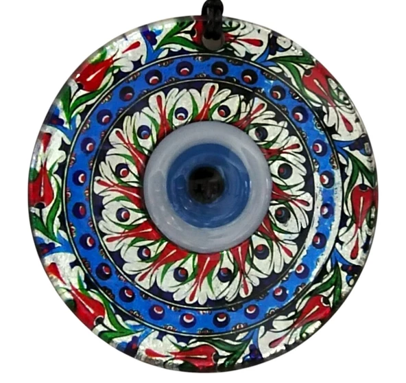 Lale Desenli Gümüş Rengi 12 Santimetre Füzyon Cam Duvar Süsü ürün görseli