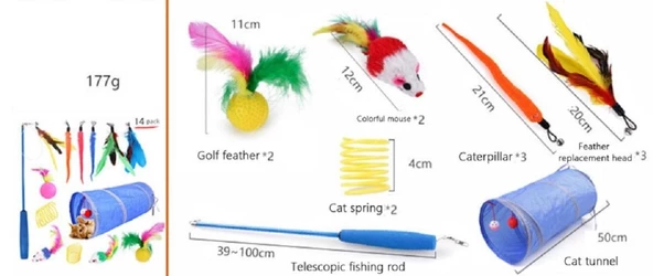 Kedi Oyuncak Seti 14 Parça Model 12 - 3