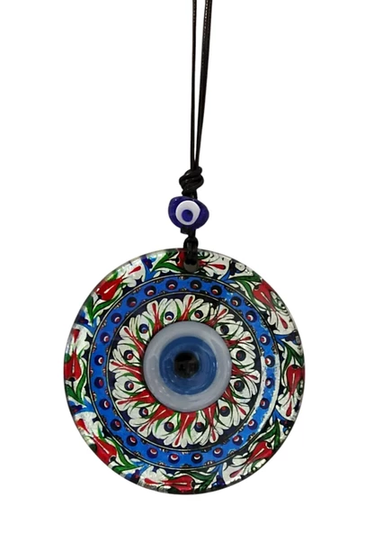 Lale Desenli Gümüş Rengi 12 Santimetre Füzyon Cam Duvar Süsü - Resim 4