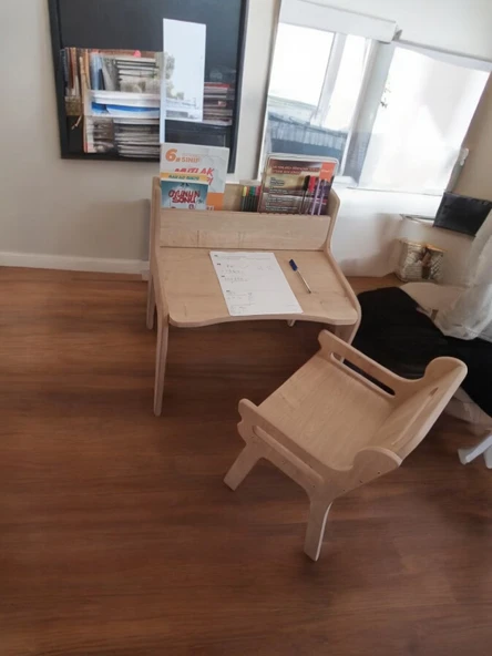 MukoToys Montessori Çocuk Etkinlik Masa Sandalye Seti 2-10 Yaş İçin - 3