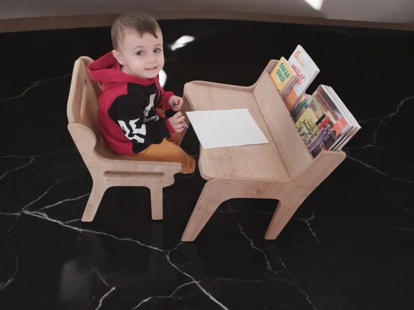 MukoToys Montessori Çocuk Etkinlik Masa Sandalye Seti 2-10 Yaş İçin - 7