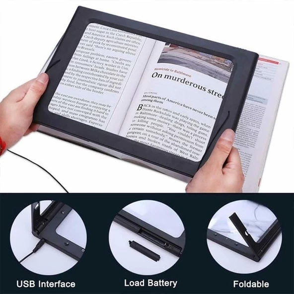 Led Işıklı Kitap  Okuma Büyüteç - 4