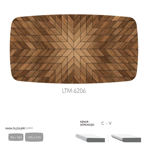CDF Masa Tablası 105X210 - DCLTM6206