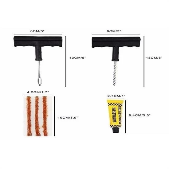 6 Parça Araba Motosiklet Otomobil Bisiklet Lastik Tamir Kiti Araç Bakım Seti - 8