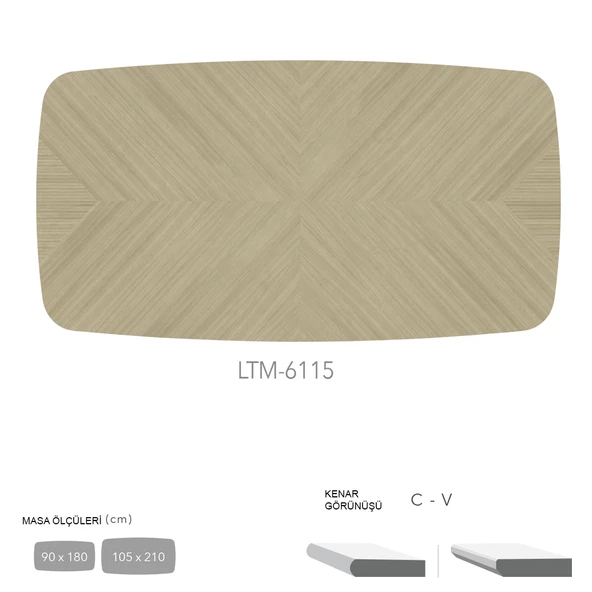 CDF Masa Tablası 105X210 - DCLTM6115