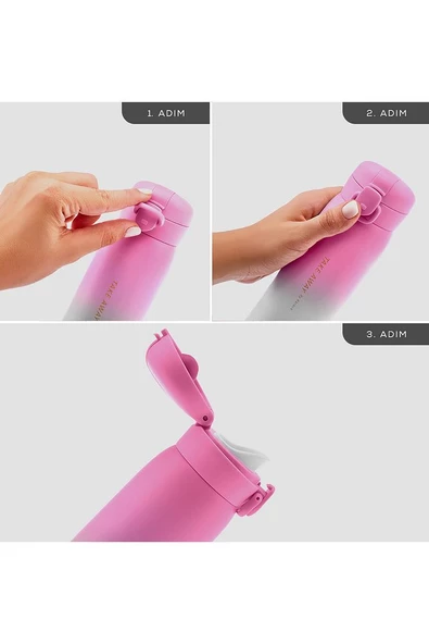 Skyfall Çelik Sızdırmaz Termos 350 Ml Fuşya - 2