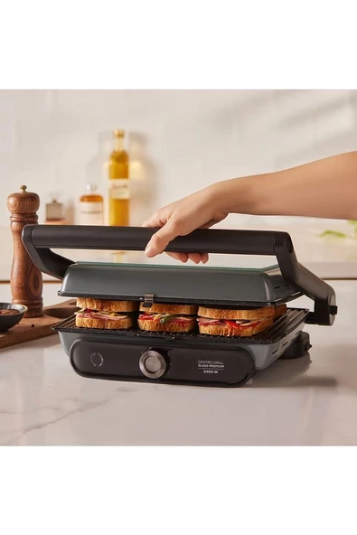 Gastro Grill Glass Premium Tost Makinesi COOL GRAY 2400W - 4