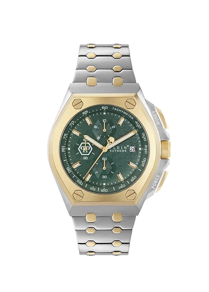 Philipp Plein PWGAA0521 Altın Rengi Metalik Gri Erkek Kol Saati