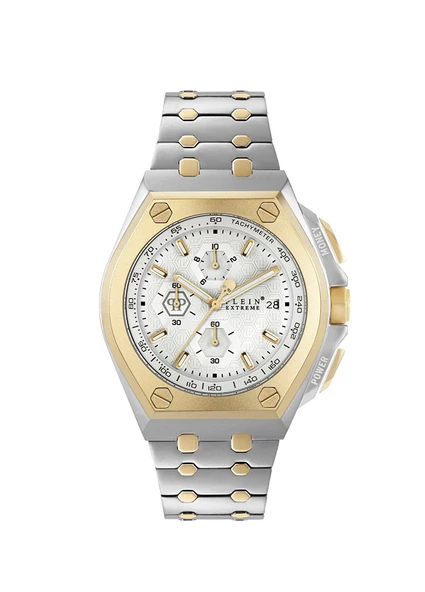 Philipp Plein PWGAA0421 Altın Rengi Metalik Gri Erkek Kol Saati