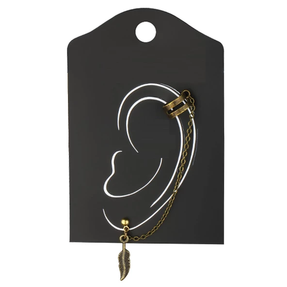 KL-AR-ZAMAK OBJE ZİNCİR EAR CUFF KÜPE TÜY