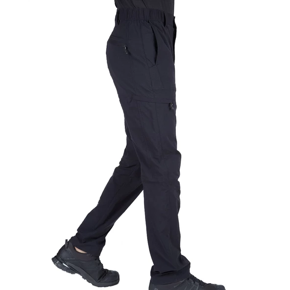 Taktikal Outdoor Pantolon - Su İtici Kumaş - Kargo Cepli - Betula - Siyah - 3
