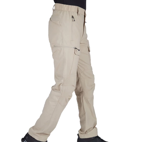 Taktikal Outdoor Pantolon - Su Kaydırıcı Kumaş - Kargo Cepli - İnnox - Kum - 3
