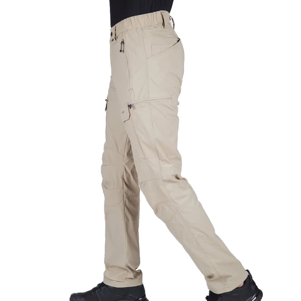 Taktikal Outdoor Pantolon - Su Kaydırıcı Kumaş - Kargo Cepli - İnnox - Kum - 2