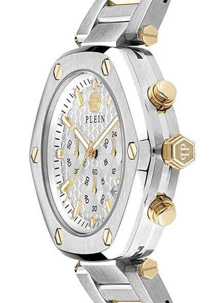 Philipp Plein PWZBA0423 Altın Rengi Metalik Gri Erkek Kol Saati - 2