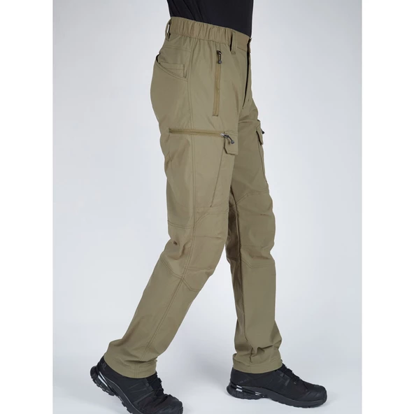 Taktikal Outdoor Pantolon - Su Kaydırıcı Kumaş - Kargo Cepli - İnnox - Haki - 3