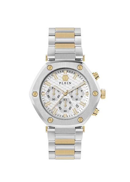 Philipp Plein PWZBA0423 Altın Rengi Metalik Gri Erkek Kol Saati