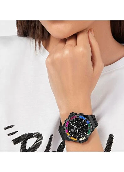 Philipp Plein PWPSA0724 Siyah Çelik Erkek Kol Saati - 5