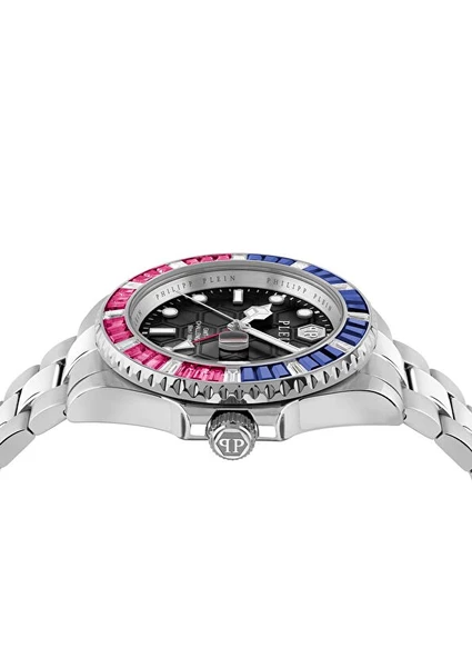 Philipp Plein PWPZA0124 Metalik Gri Çelik Erkek Kol Saati - 2