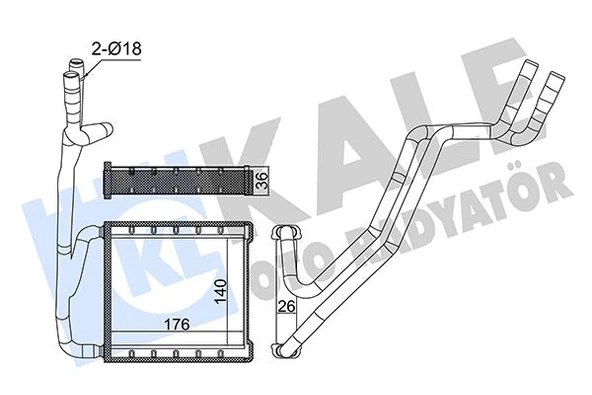 KALORİFER RADYATORU FORD FIESTA VII 17 HEATER CORE