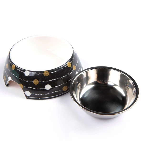 Bobo Kedi Köpek Mama ve Su Kabı BO-3139G(A5) 150 ML Siyah - Resim 2