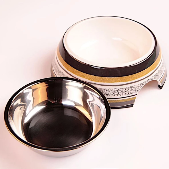 Bobo Kedi Köpek Mama ve Su Kabı BO-3139G(A5) 150 ML Kahve - 2