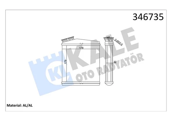 KALORIFER RADYATORU 204DTD AJ20D4 DISCOVERY SPORT L550 FREELANDER 2 L359 R.R EVOQUE L538 VOLVO V60 I S80 2 S60 2