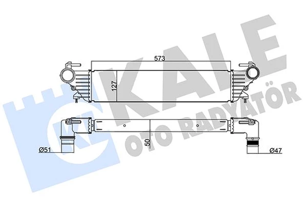 TURBO RADYATÖRÜ INTERCOOLER FIAT EGEA-FIAT 500L 1.3-1.6 JTD-1.4
