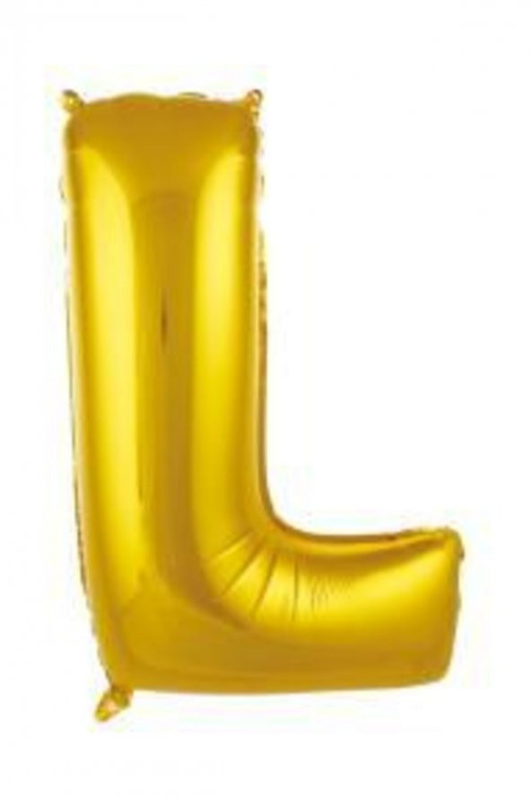 L Harf Gold Altın Folyo Balon Harfli Helyum Balon 100 Cm Dev Boy