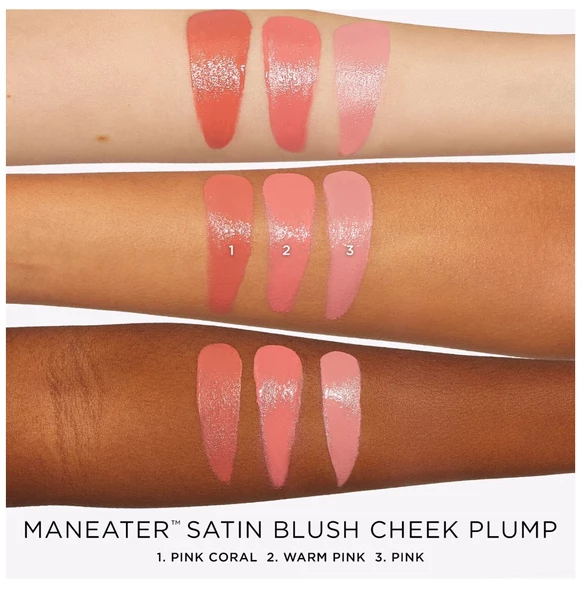 TARTE Maneater Satin Blush Cheek Plump Pink Coral  - Likit Allık - Resim 4