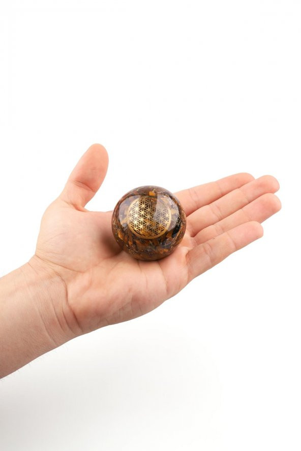 Kaplan Gözü Taşından Orgonit Küre - 2