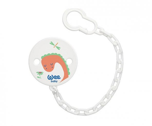 Wee Baby Desenli Emzik Askısı 901 turuncu dinazor ürün görseli 1