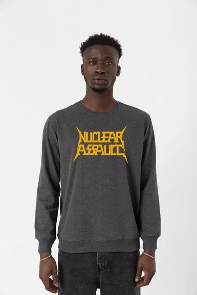 Nuclear Assault Lettern Füme Erkek 2ip Sweatshirt