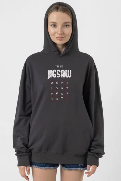 Jigsaw Game Isn_t Over Yet Füme Kadın 2ip Kapşonlu ürün görseli