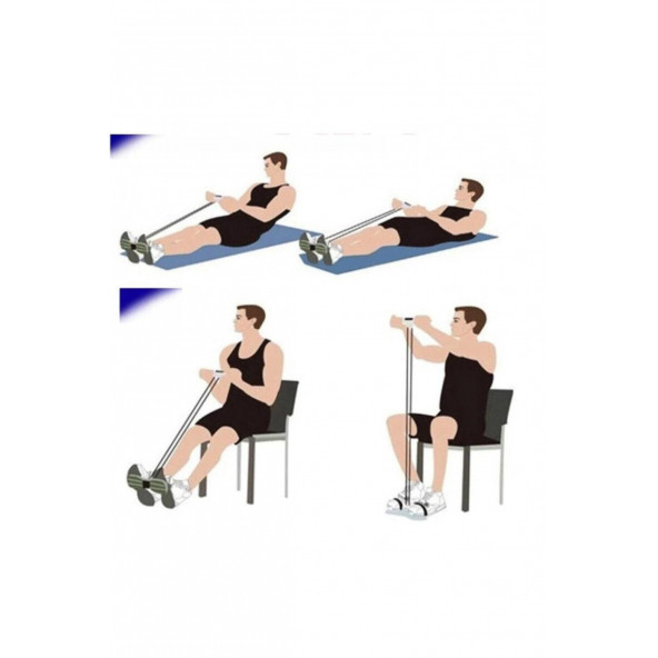 Body Trimmer Egzersiz Spor Aleti Karın Kalça Kas Direnç 4 Lastik