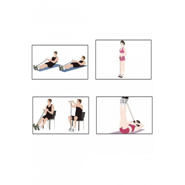 Body Trimmer Egzersiz Spor Aleti Karın Kalça Kas Direnç 4 Lastik - 2