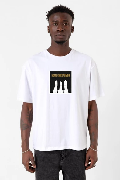 G-Dragon Home Sweet Home Beyaz Erkek Oversize Tshirt