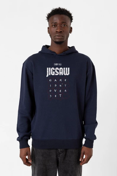 Jigsaw Game Isn_t Over Yet Lacivert Erkek 3ip Kapşonlu