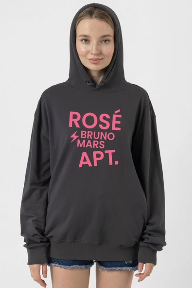 BLACKPINK ROSE BRUNO MARS APT Füme Kadın 2ip Kapşonlu ürün görseli