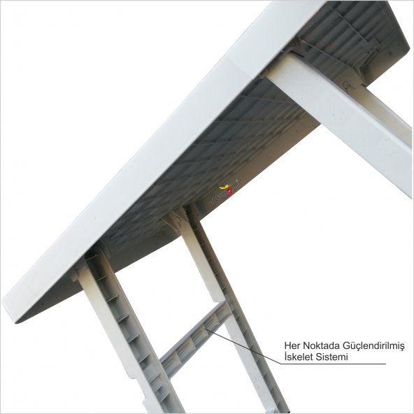 Paslanmaz En Dev Büyük Ebat Portatif Açılır Kapanır Şezlong 72x48cm Piknik Kamp Sehpası Masası